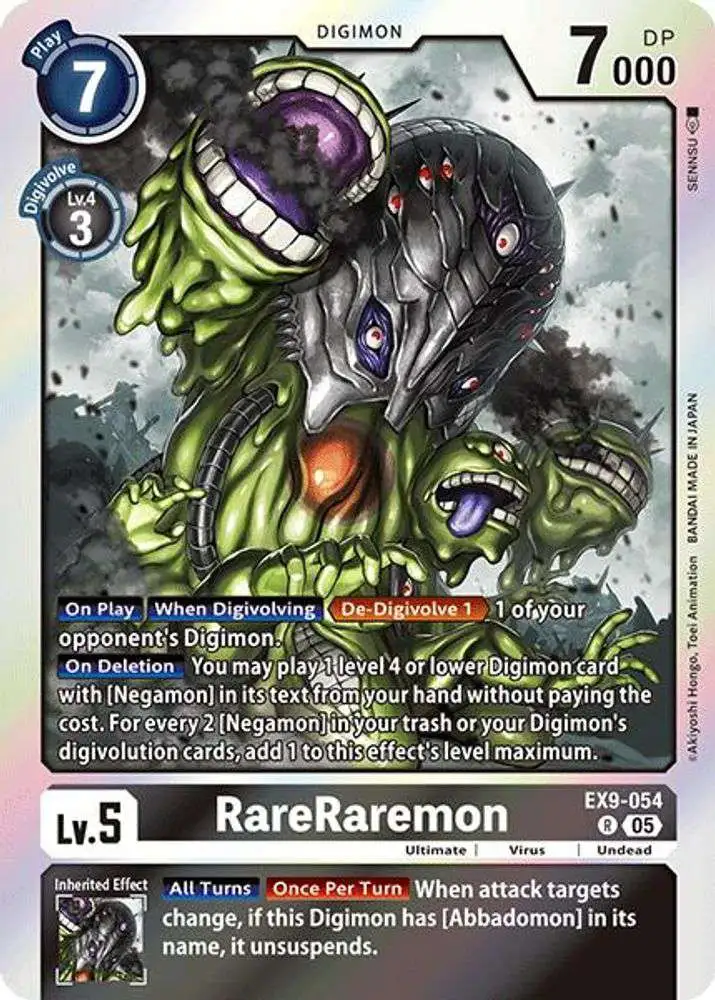 Digimon Trading Card Game Versus Monsters Rare RareRaremon EX9-054