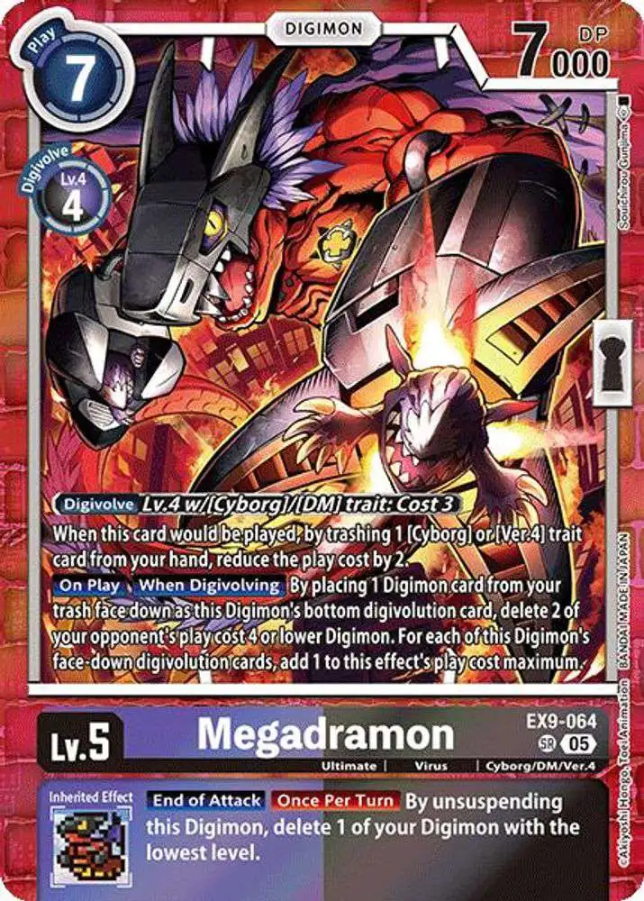 Digimon Trading Card Game Versus Monsters Super Rare Megadramon EX9-064