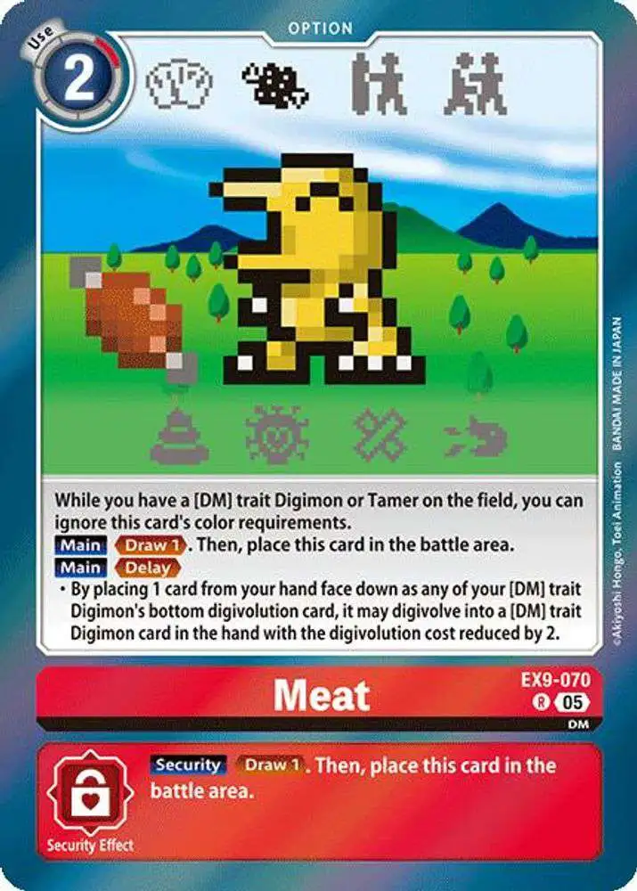 Digimon Trading Card Game Versus Monsters Rare Meat EX9-070