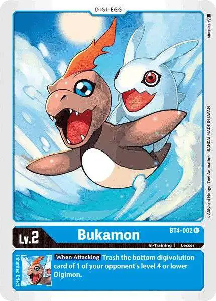 Digimon Trading Card Game Great Legend Uncommon Bukamon BT4-002