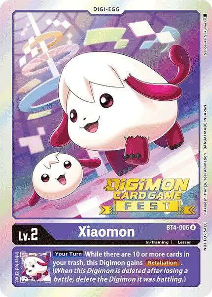 Digimon Trading Card Game Great Legend Single Card Promo Xiaomon BT4-006 Digimon Card Game Fest 2022 - ToyWiz Digimon Trading Card Game Great Legend Single Card Promo Xiaomon BT4-006 Digimon Card Game Fest 2022 - ToyWiz