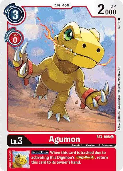 Digimon Trading Card Game Great Legend Common Agumon BT4-008