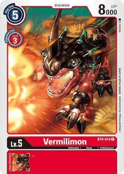 Digimon Trading Card Game Great Legend Common Vermilimon BT4-014