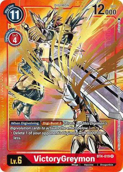 Digimon Trading Card Game Great Legend Rare VictoryGreymon BT4-019 [Alternate Art]