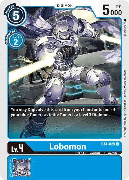 Digimon Trading Card Game Great Legend Uncommon Lobomon BT4-025