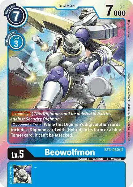 Digimon Trading Card Game Great Legend Super Rare Beowolfmon BT4-030