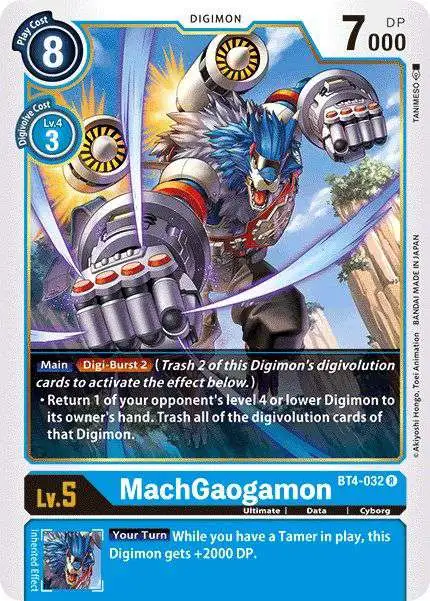 Digimon Trading Card Game Great Legend Rare MachGaogamon BT4-032