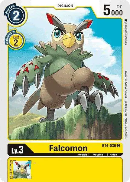 Digimon Trading Card Game Great Legend Common Falcomon BT4-036