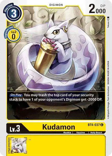 Digimon Trading Card Game Great Legend Common Kudamon BT4-037