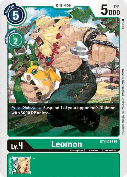 Digimon Trading Card Game Great Legend Common Leomon BT4-055