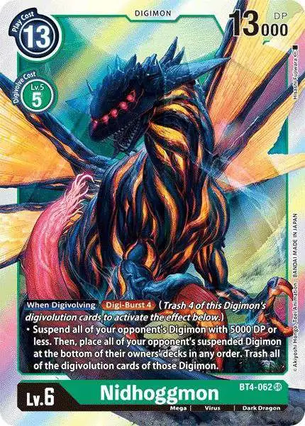 Digimon Trading Card Game Great Legend Super Rare Nidhoggmon BT4-062