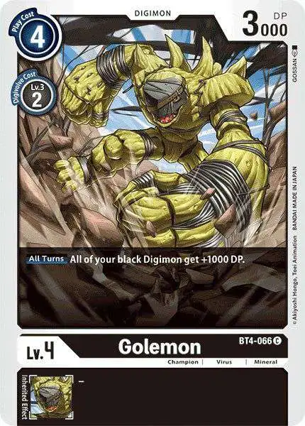 Digimon Trading Card Game Great Legend Common Golemon BT4-066