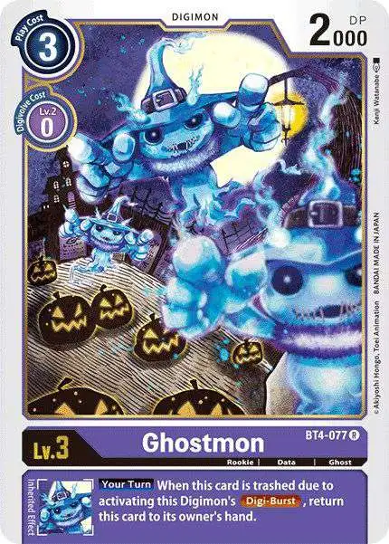 Digimon Trading Card Game Great Legend Rare Ghostmon BT4-077