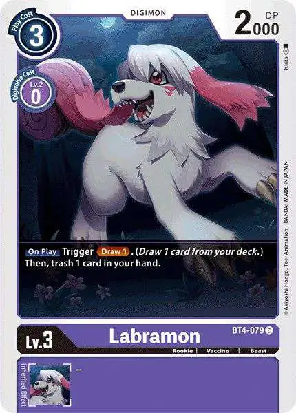 Digimon Trading Card Game Great Legend Common Labramon BT4-079