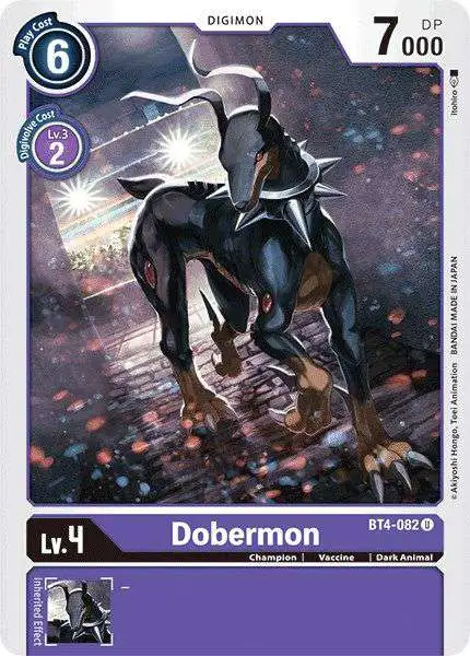 Digimon Trading Card Game Great Legend Uncommon Dobermon BT4-082