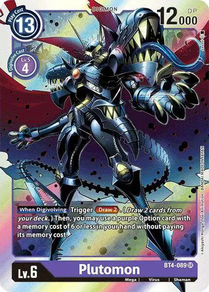 Digimon Trading Card Game Great Legend Super Rare Plutomon BT4-089