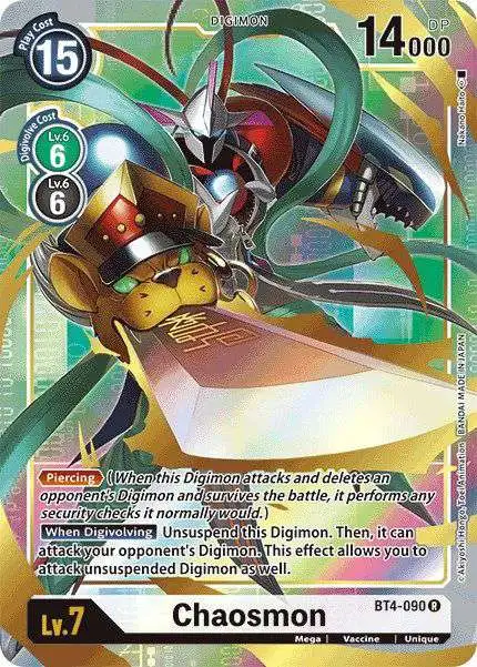 Digimon Trading Card Game Great Legend Rare Chaosmon BT4-090 [Alternate Art]