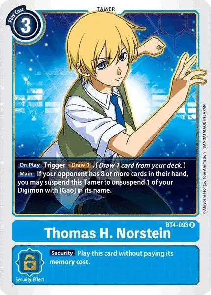 Digimon Trading Card Game Great Legend Rare Thomas H. Norstein BT4-093