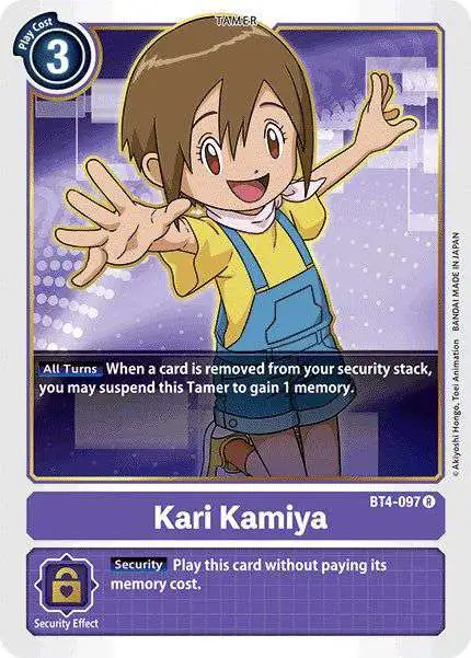 Digimon Trading Card Game Great Legend Rare Kari Kamiya BT4-097