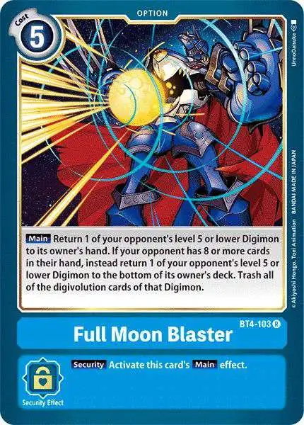 Digimon Trading Card Game Great Legend Rare Full Moon Blaster BT4-103