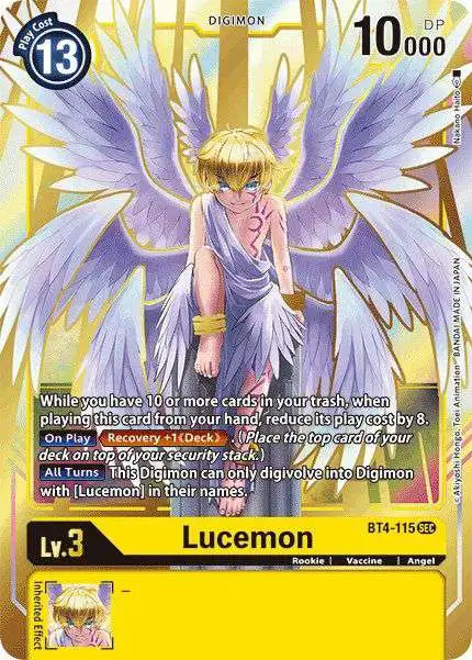 Digimon Trading Card Game Great Legend Secret Rare Lucemon BT4-115