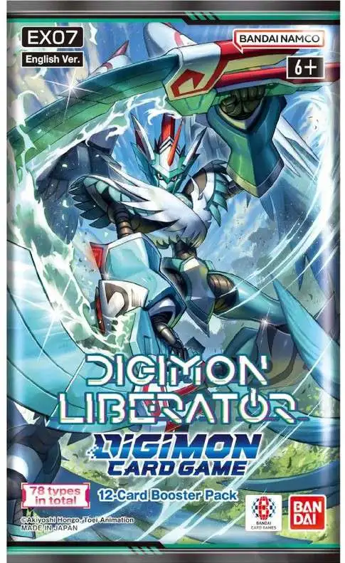 Digimon Trading Card Game Liberator Booster Pack EX07 [12 Cards]