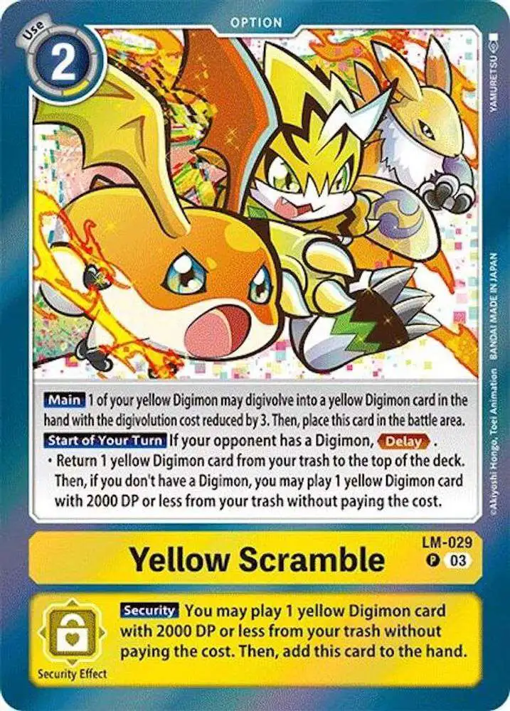 Digimon Trading Card Game Special Limited Set Promo Yellow Scramble LM-029