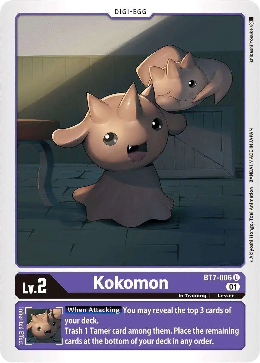 Digimon Trading Card Game Next Adventure Uncommon Kokomon BT7-006