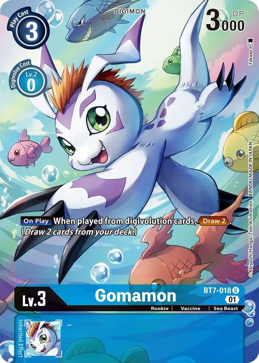 Digimon Trading Card Game Next Adventure Uncommon Gomamon BT7-018 [Alternate Art]