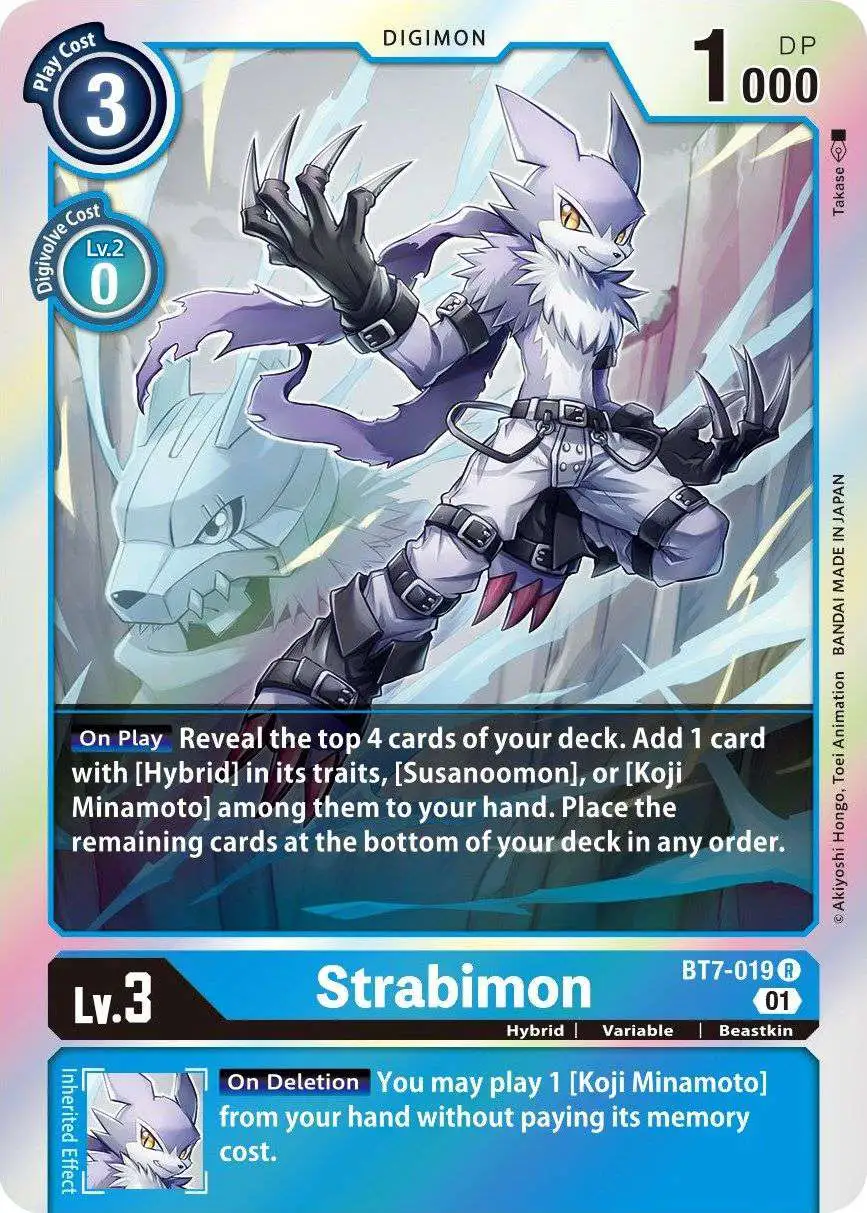 Digimon Trading Card Game Next Adventure Rare Strabimon BT7-019