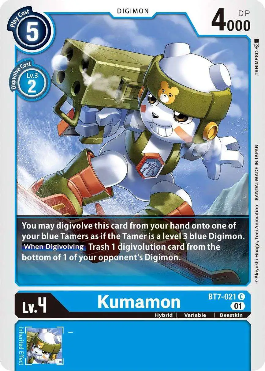 Digimon Trading Card Game Next Adventure Common Kumamon BT7-021