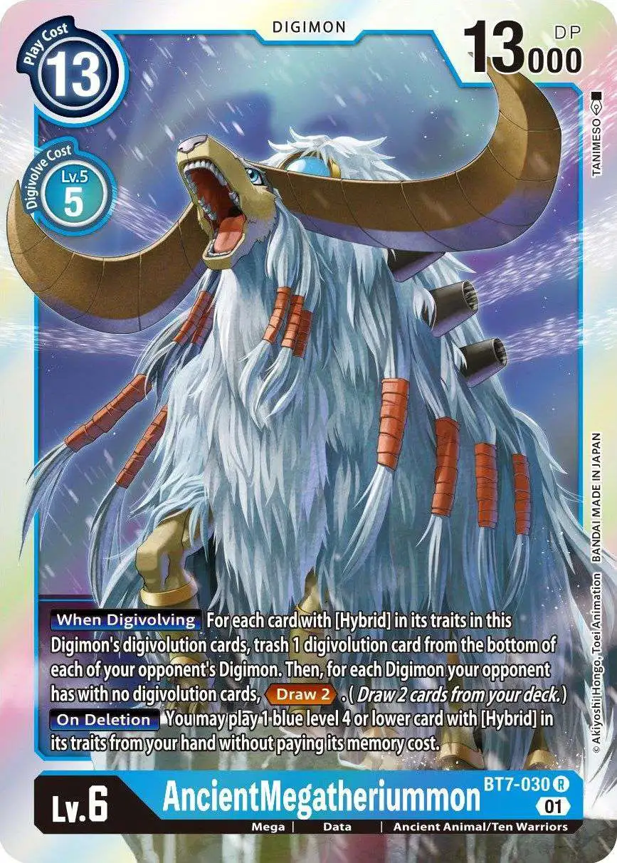 Digimon Trading Card Game Next Adventure Rare AncientMegatheriummon BT7-030