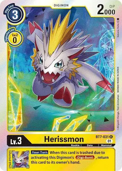 Digimon Trading Card Game Next Adventure Rare Herissmon BT7-031