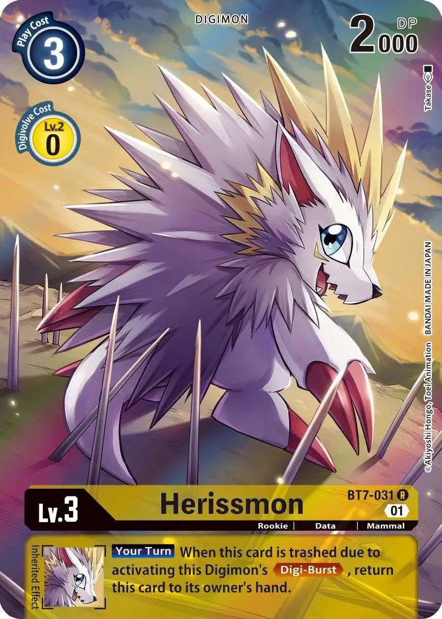 Digimon Trading Card Game Next Adventure Rare Herissmon BT7-031 [Alternate Art]