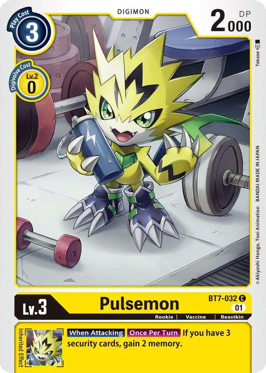 Digimon Trading Card Game Next Adventure Common Pulsemon BT7-032