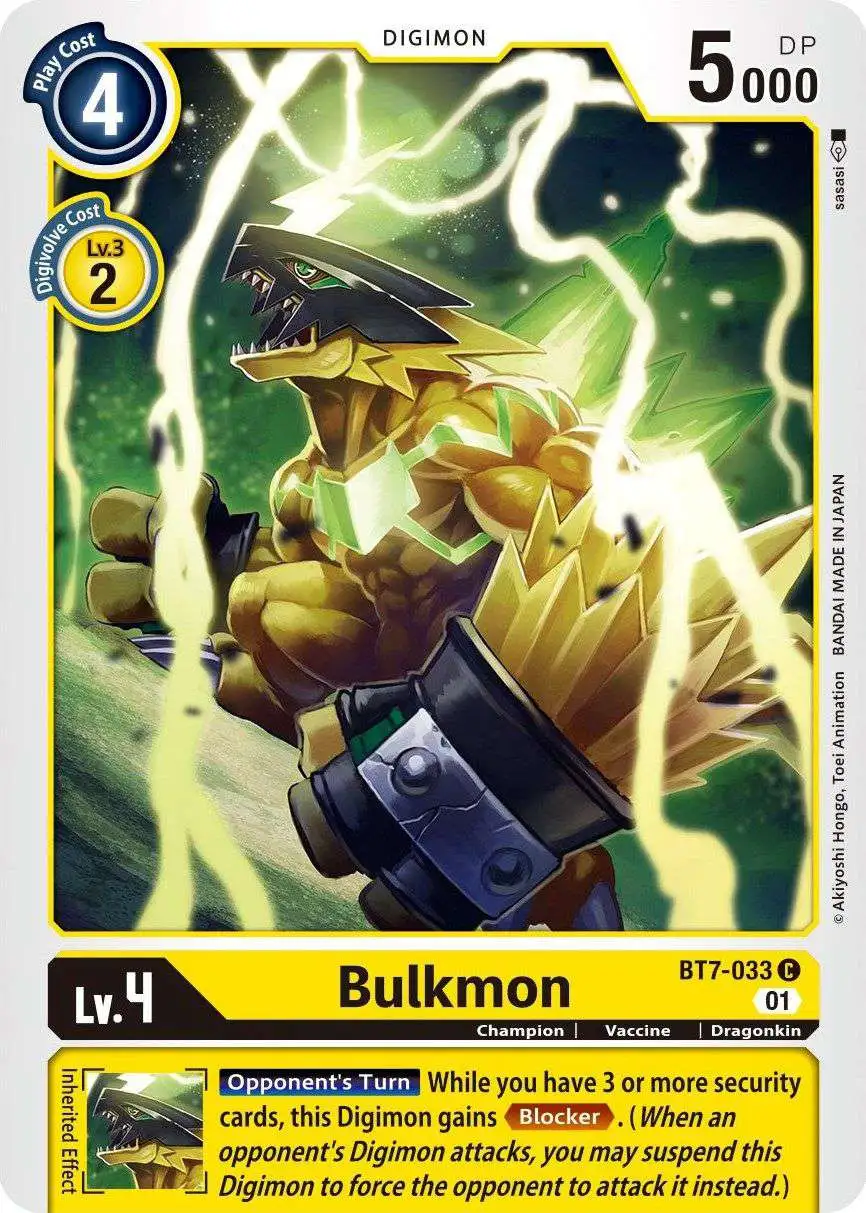 Digimon Trading Card Game Next Adventure Common Bulkmon BT7-033