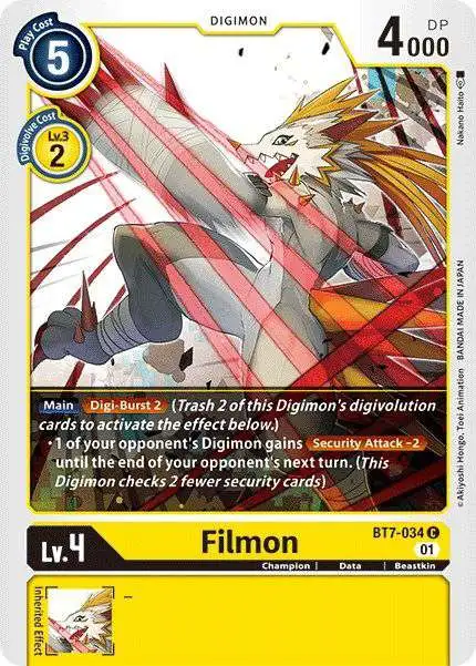 Digimon Trading Card Game Next Adventure Common Filmon BT7-034