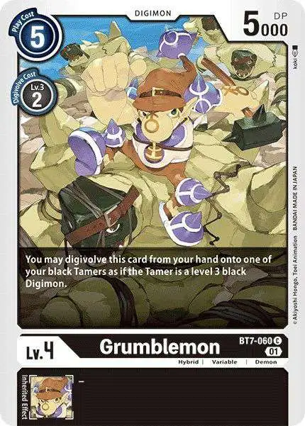 Digimon Trading Card Game Next Adventure Common Grumblemon BT7-060