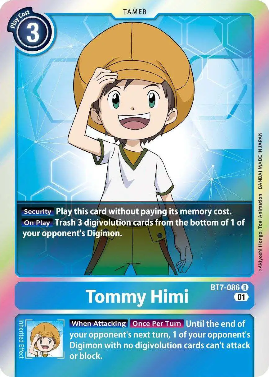 Digimon Trading Card Game Next Adventure Rare Tommy Himi BT7-086
