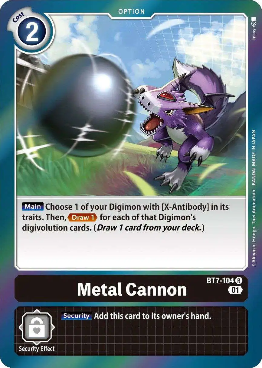 Digimon Trading Card Game Next Adventure Single Card Rare Metal Cannon  BT7-104 - ToyWiz
