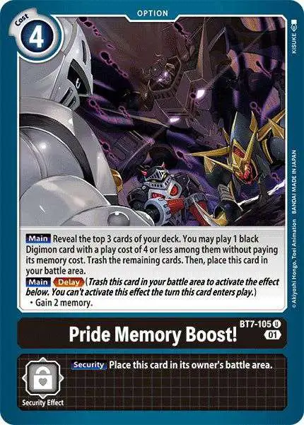 Digimon Trading Card Game Next Adventure Uncommon Pride Memory Boost! BT7-105