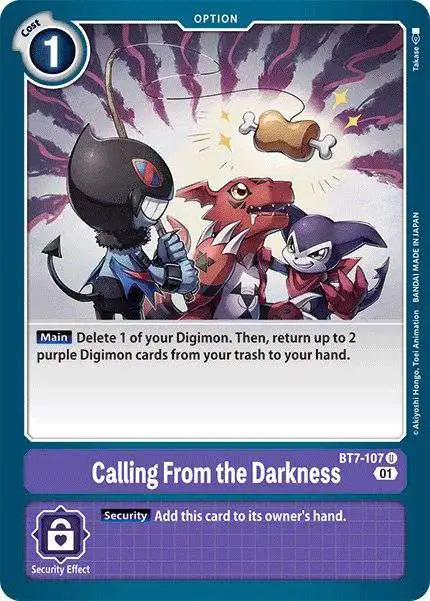 Digimon Trading Card Game Next Adventure Uncommon Calling From the Darkness BT7-107