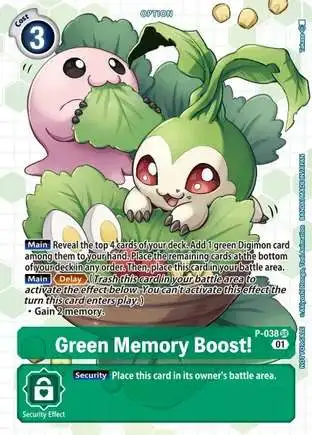 Digimon Trading Card Game Promo Green Memory Boost! P-038