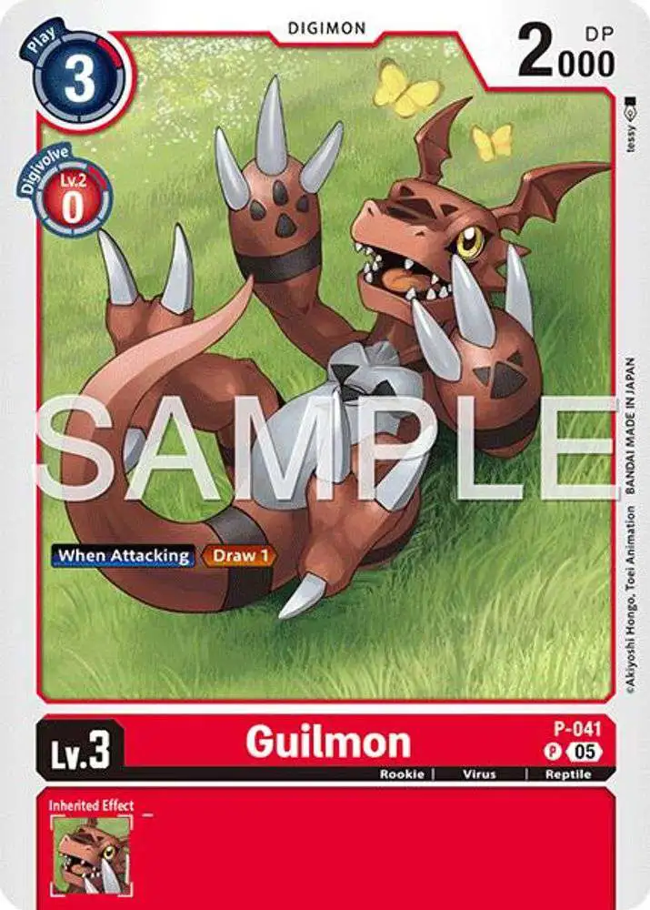 digimon world 3 guilmon blue card Trading Game Advanced Booster Digimon Generation Single Card Super Rare P-041 Reprint Digimon Card Guilmon X EX8-009