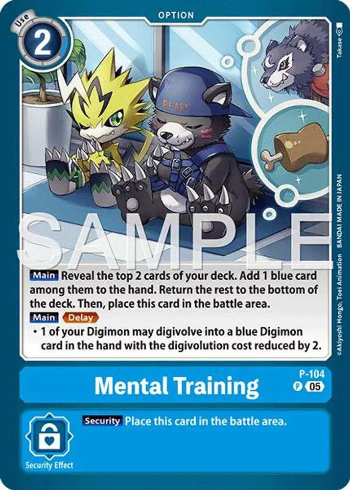 Digimon Trading Card Game Advanced Booster Digimon Generation Single Card  Promo Mental Training P-104 Reprint - ToyWiz