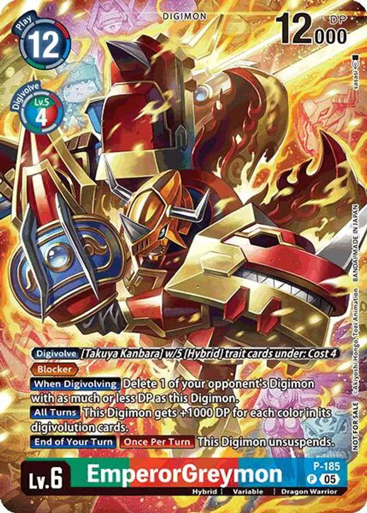 Digimon Trading Card Game World Convergence Single Card Promo EmperorGreymon P-185 Illustration Celebration Pack - ToyWiz Digimon Trading Card Game World Convergence Single Card Promo EmperorGreymon P-185 Illustration Celebration Pack - ToyWiz