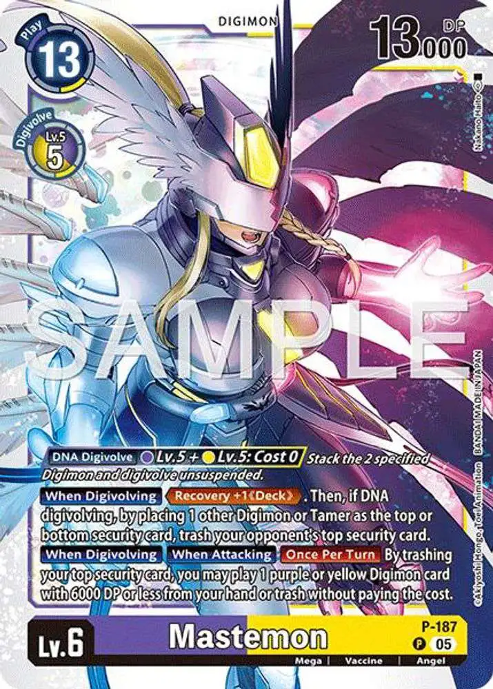 Digimon Trading Card Game Advanced Booster Digimon Generation Single Card  Promo Mastemon P-187 Reprint - ToyWiz