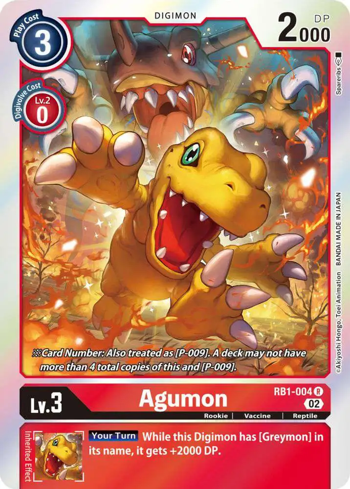 Digimon Trading Card Game Resurgence Booster Single Card Rare Agumon  RB1-004 - ToyWiz