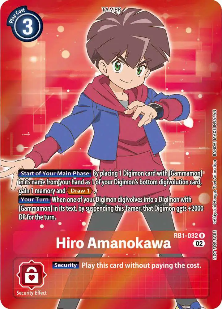 Digimon Trading Card Game Resurgence Booster Rare Hiro Amanokawa RB1-032 [Promo Pack]