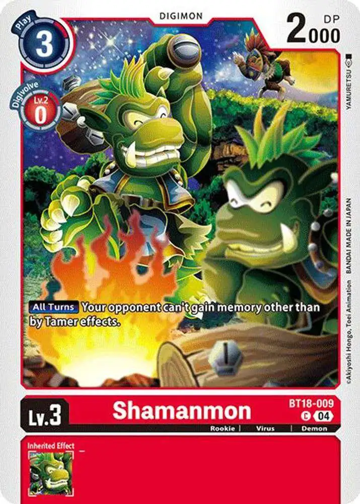 Digimon Trading Card Game Release Special Booster 2.0 Common Shamanmon BT18-009